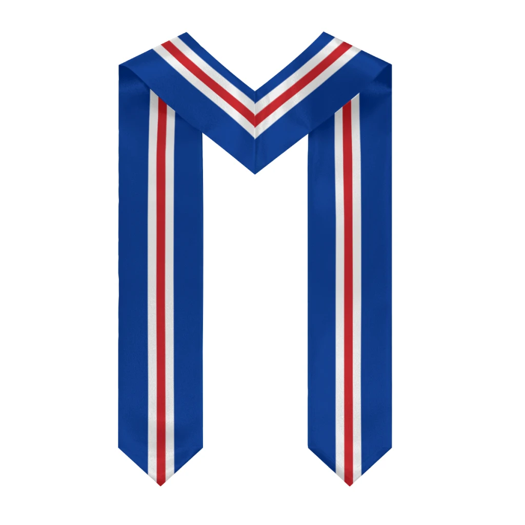 More design Graduation shawl Cape Verde & United States Flag Stole Sash Honor Study Aboard International Students