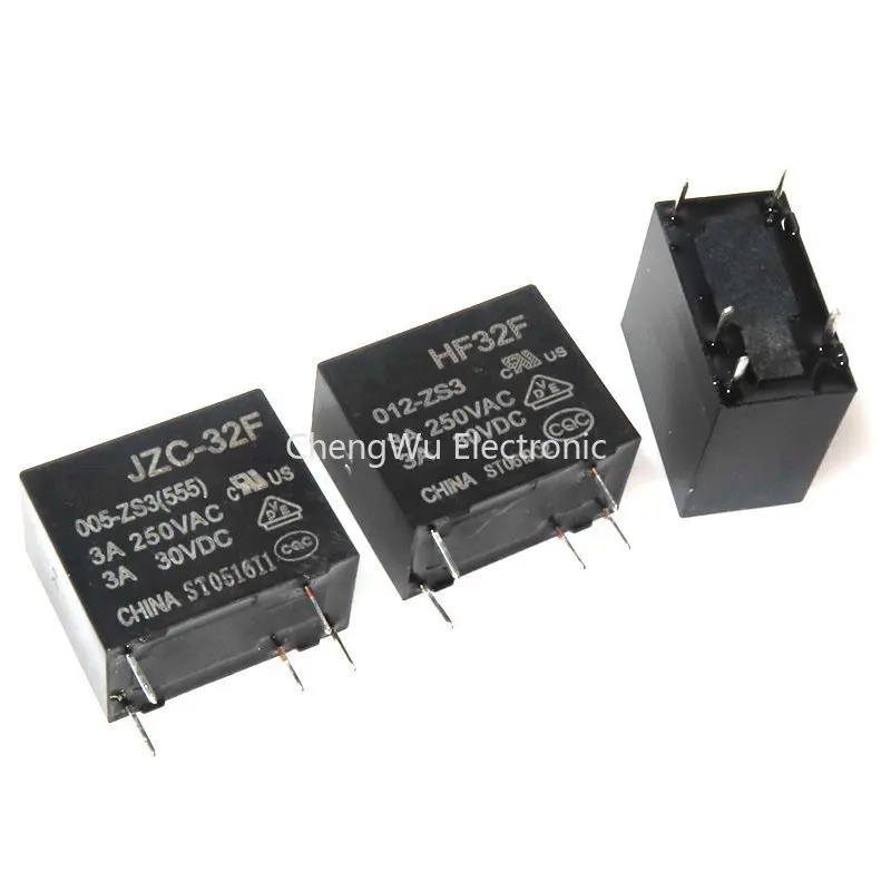 5pcs Relay JZC-32F-005-ZS3 JZC-32F-012-ZS3 JZC-32F-024-ZS3 Power Relays 10A 250VAC 5Pins