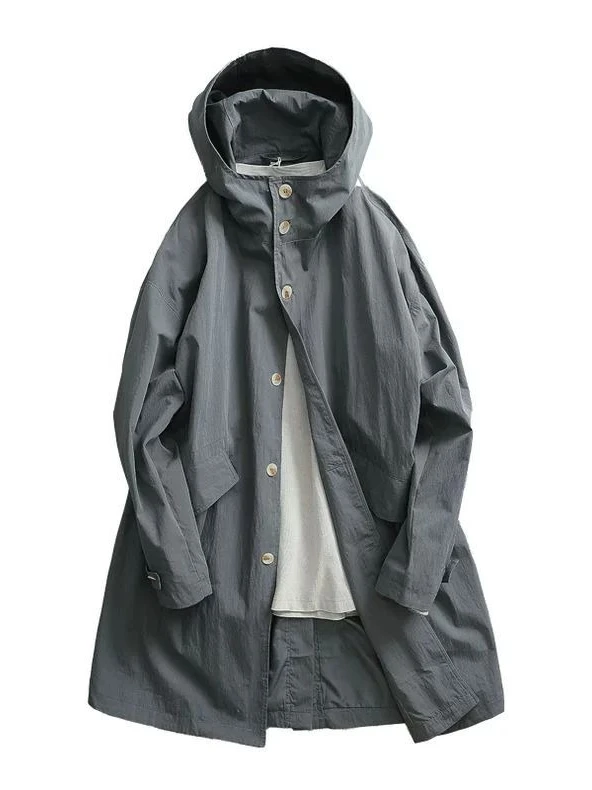 

Spring and Autumn New Women's Windbreaker Loose Commuter Hoodie Oversize Windbreaker
