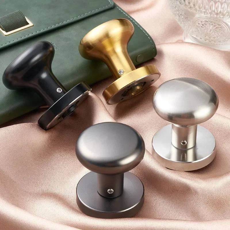 New 2026 Hidden Round Lock Household Door Single-sided Silent Keyless  Zinc Alloy Invisible Door Lock Bedroom Background Wal