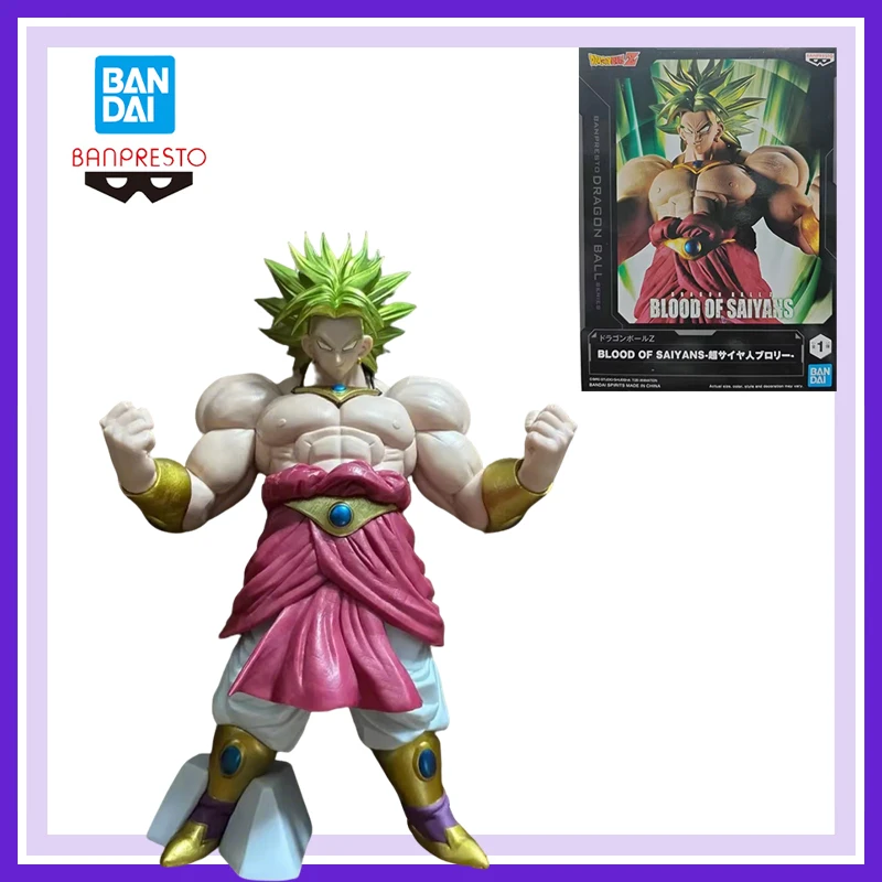 

В наличии подлинный новый неоткрытый Bandai Banpresto Dragon Ball Super Blood of Saiyans Broly 20 см аниме фигурки модель