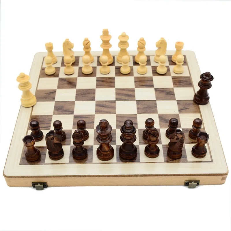 Suitable for New Multi-size Two-in-one Chess Foldable Portable Puzzle Chess and Cards