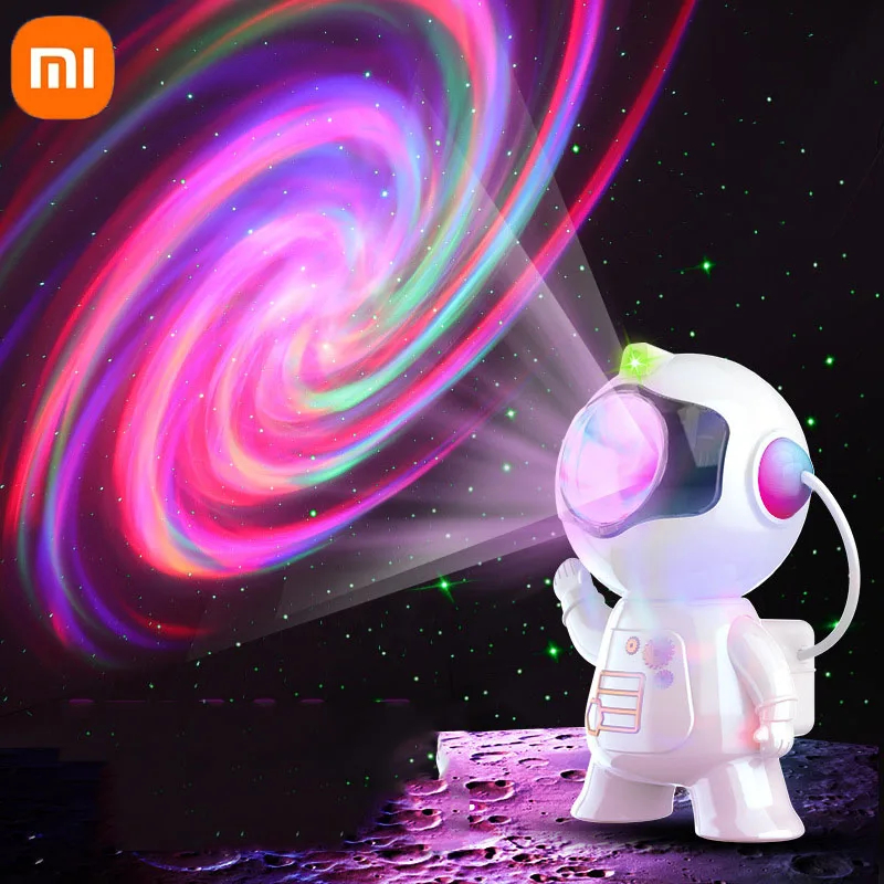 

Xiaomi Astronaut Galaxy Night Light Starry Sky Star Projector USB Rechargeable Colorful Lamp For Children Bedroom Room Decor