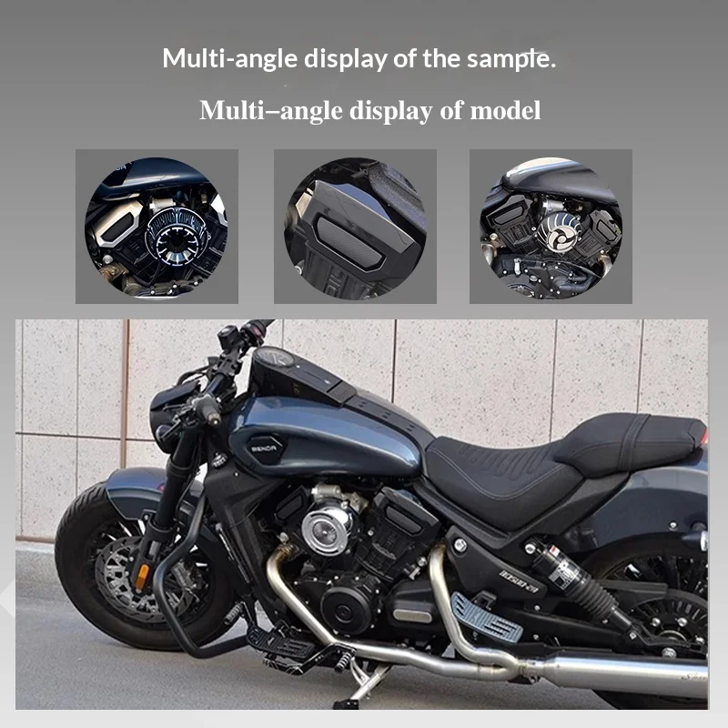 【Premium】For BlackFlag 500 Modified Engine Cover, Left and Right Anti-Heat Shields, Harley Retro Original Modification Clip, Non