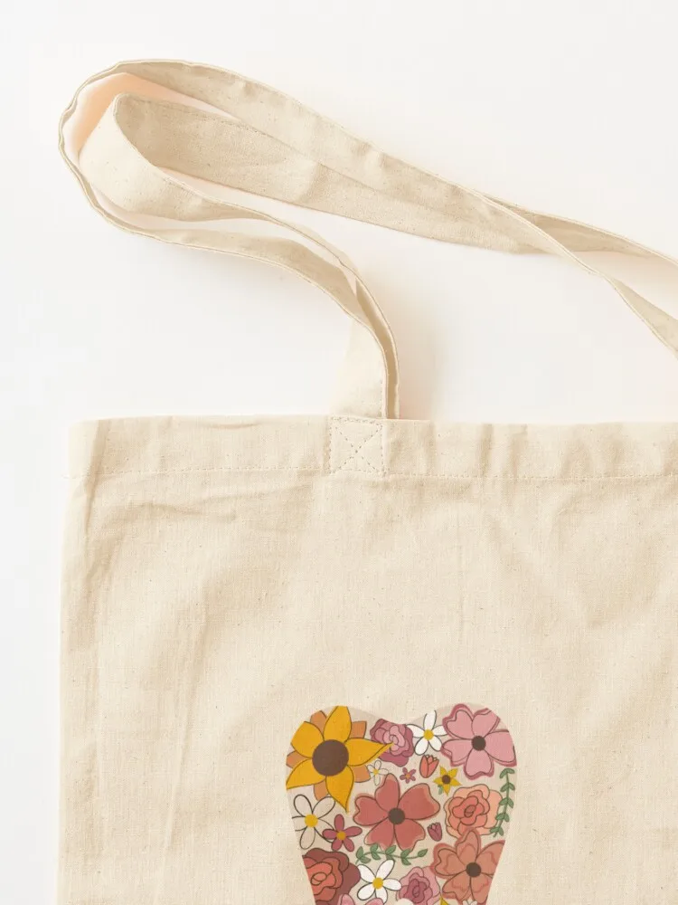 مجموعة أسنان الأزهار حمل حقيبة أكياس عربة التسوق حمل حقيبة أكياس قماش للرجال حقيبة قماش stote