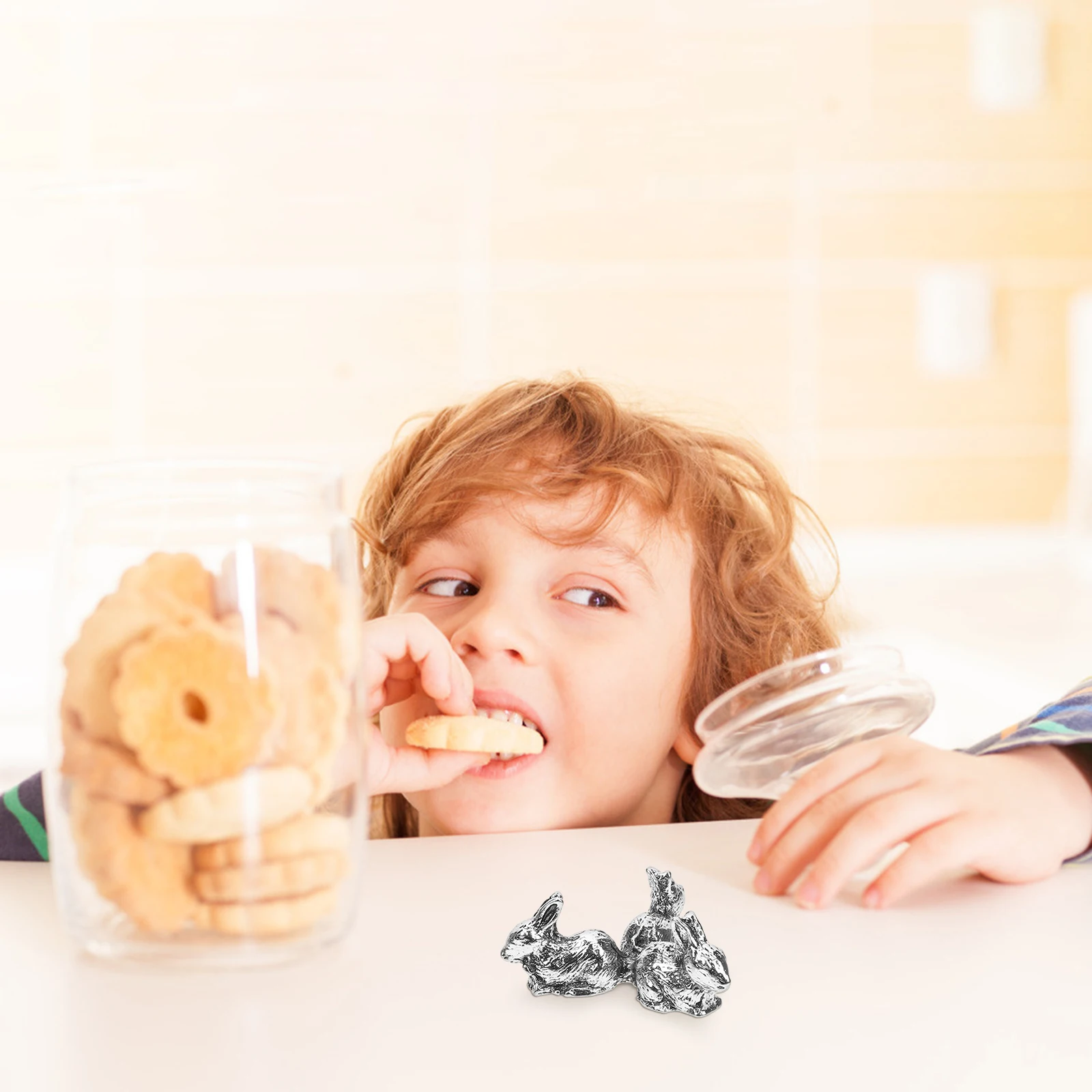 

Alloy Rabbit Crystal Ball Holder Exquisite Craftsmanship Decorative Display Base For Home Office Decoration Collection