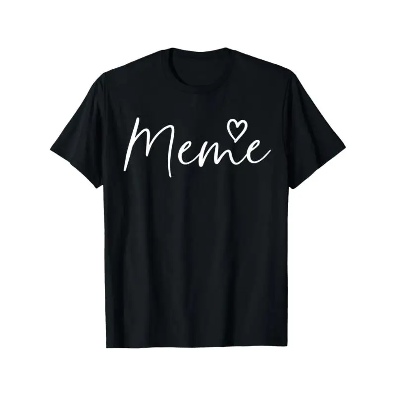 

Memie T-Shirt, Cute Gift for Grandma Nana, Best Mother's Day Top, Women's Grandmom Life Casual Tee