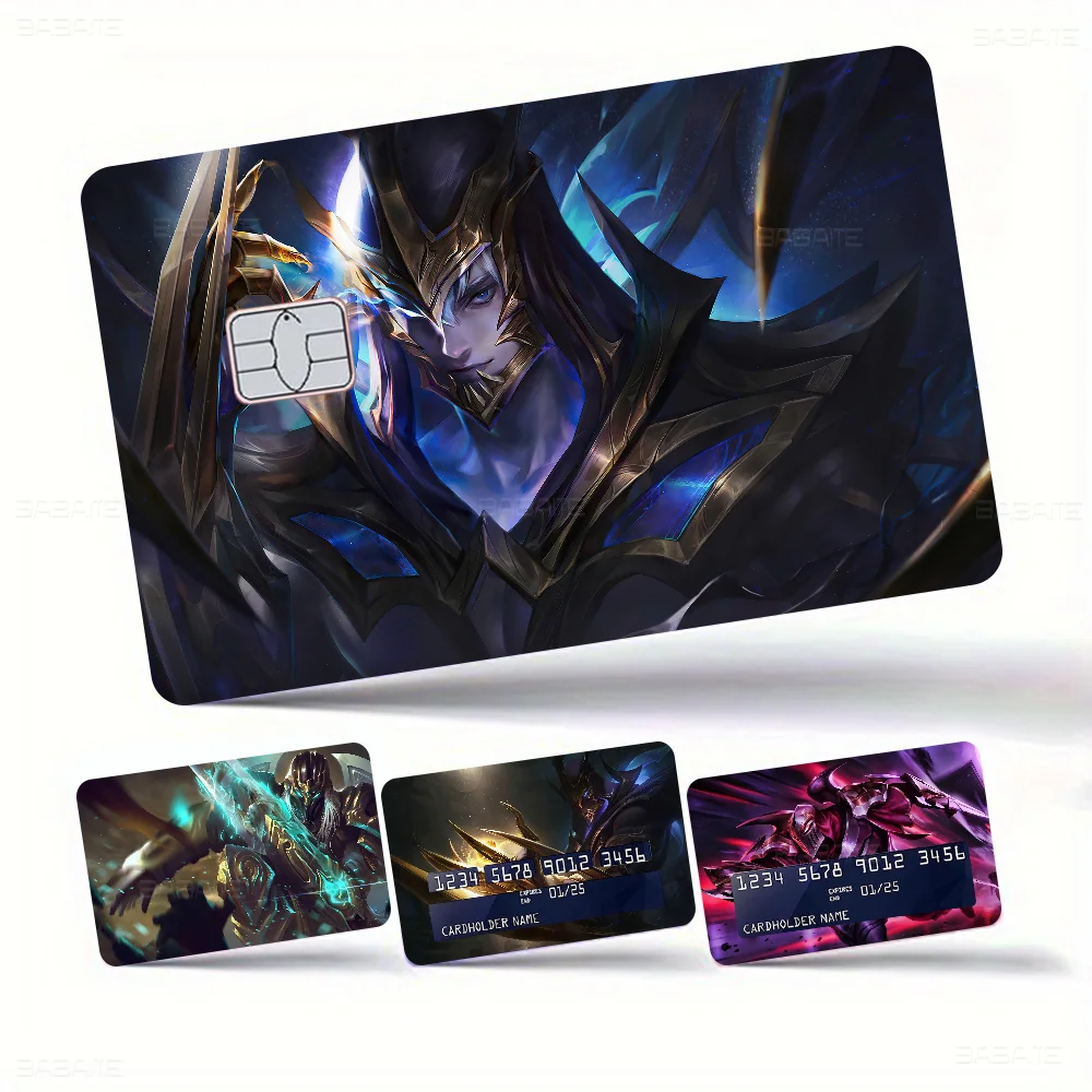 Zed LOL League Of Legends Anime Spend Or Save Funny Shell On Off Ultra Thin No Fade Sticker Cover Film For Debit Credit Card