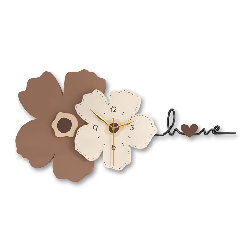 Clocks, wall clocks, living rooms, creamy style, modern Jane, Internet celebrities, home dining rooms, creative silent clocks, h