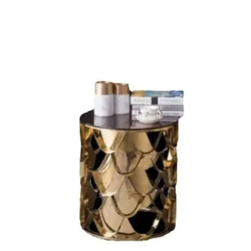 light luxury rock slab edge table, household small apartment corner table, sofa small coffee table