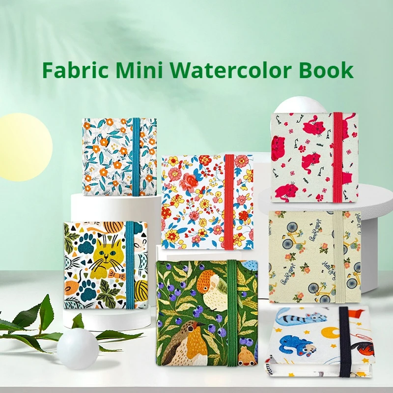 POTENTATE مربع صغير ألوان مائية كتاب كراسة الرسم 100% القطن 300 جرام 20 ورقة السفر المائية اللوحة ورقة الوسادة الفن اللوحة