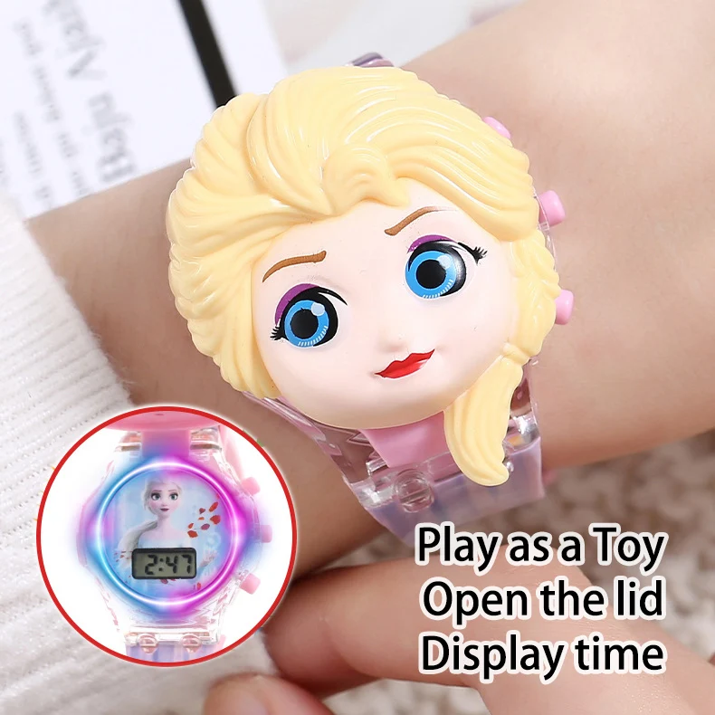 Luminous Cartoon Children\'s Watches Boys Colorful Flash Light with Music Super Hero Kids Watch Party Gift Wristwatch Clock