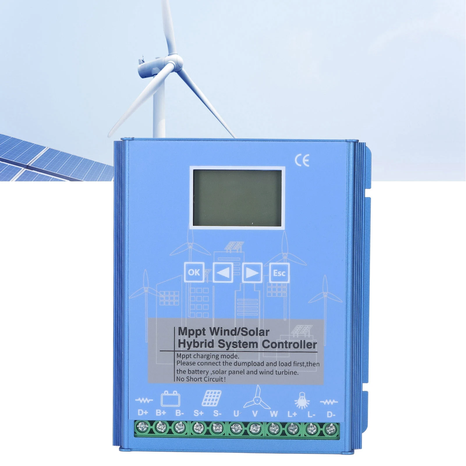 

MPPT Solar Charging Controller Wind Solar Controller MPPT Boost Charging 12V 24V Lithium Acid Battery With Bluetooth Blue