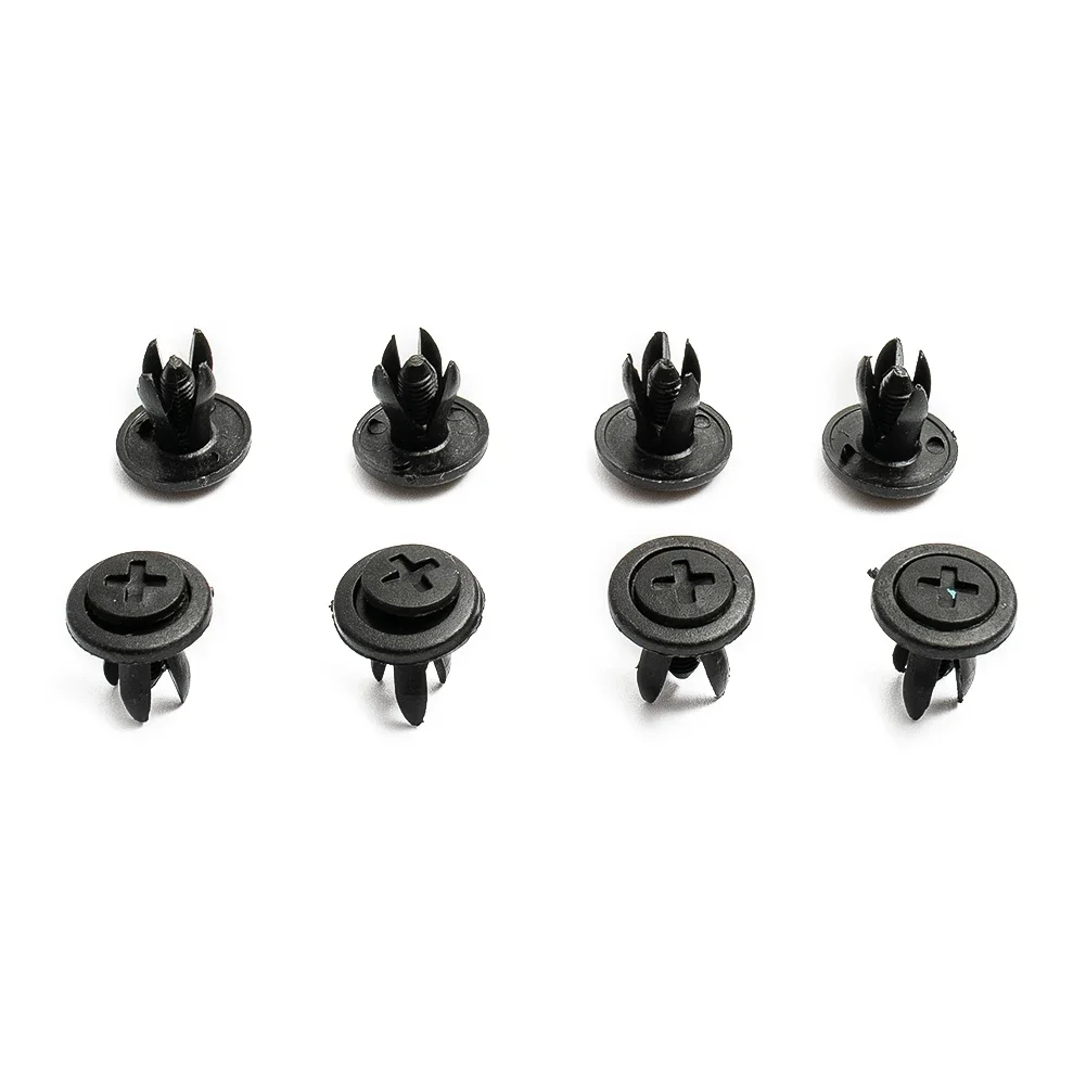 50PCS Auto Fastener 6mm Hole Nylon Clips For Car Fender Bumper Shield Retainer Plastic Rivet For Universal Automobile Snap