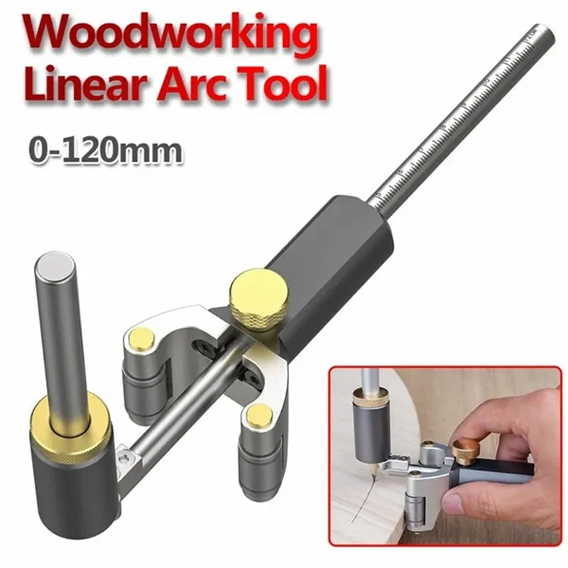 Multi-function Scribing Tool DIY Woodworking Adjustable Arc Dual-purpose Scriber Line Drawing Wood Scribe Contour Gauge Tool