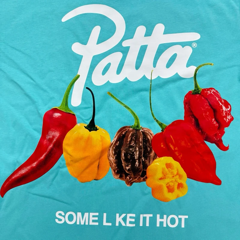 Fashion PATTA T-shirt High-quality Round-neck Loose Fitting Casual Both Men Women Short-sleeved Tee