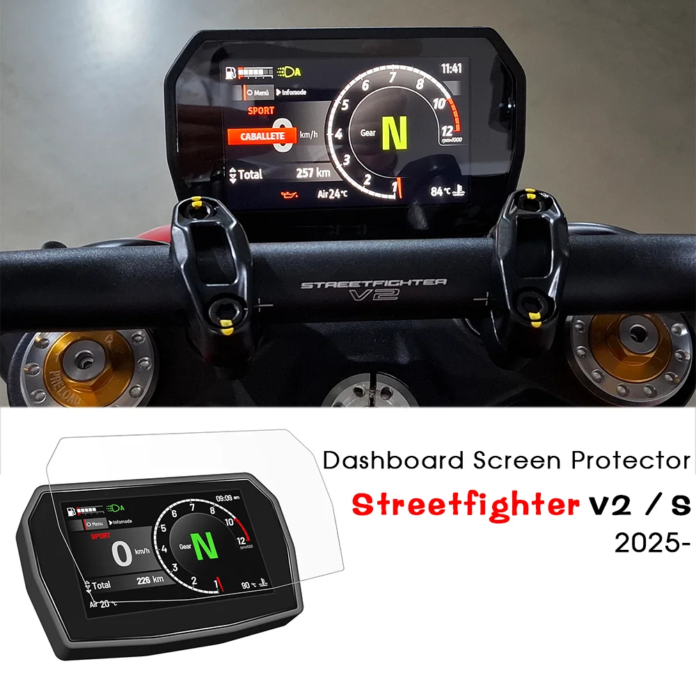 

Защитная пленка для приборной панели Streetfighter V2 2025 для DUCATI Streetfighter V2S, аксессуары, пленка для инструментов из ТПУ Streetfighter 2025