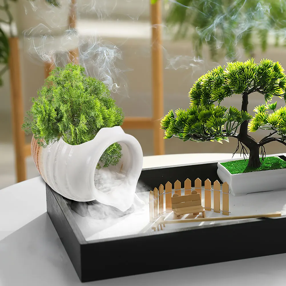 

Decorative Ceramic Fountain Jar for Garden and Living Room Calming Water Sound Landscape Waterfall Feature Indoor Outdoor Use