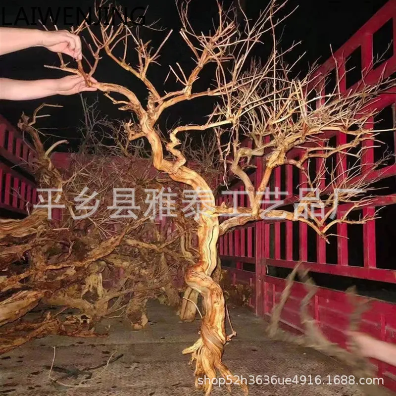 HLZ Natural Branch Shape Artificial Dead Tree Branch Artificial Floor Prop Wishing Tree Indoor Decoration Ornament