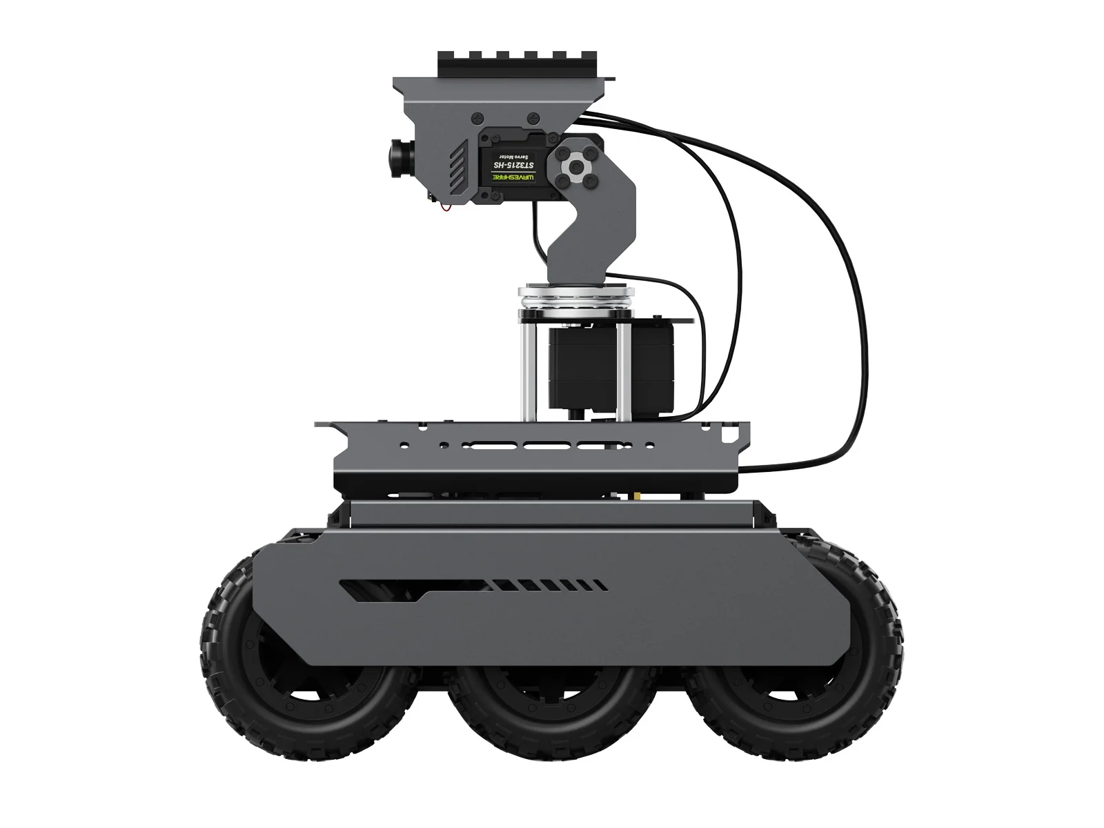 Waveshai-UGV وحش مفتوح المصدر على الطرق الوعرة تعقب AI روبوت ، وحدات تحكم مزدوجة ، هيكل معدني بالكامل ، رؤية كمبيوتر للتوت Pi 5 ، 4B