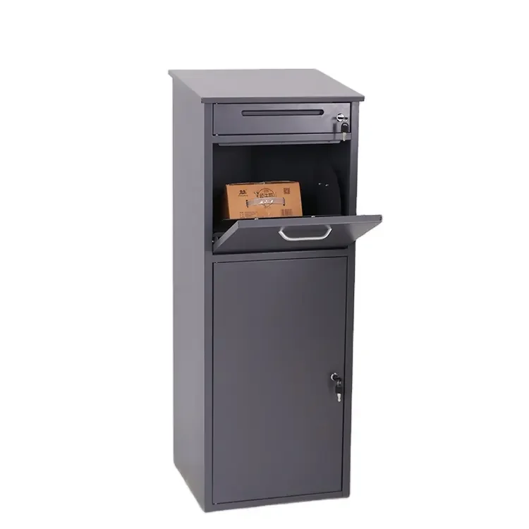 High Quality Customized Metal Parcel Lock Drop Box Outdoor Free Standing Long Lasting