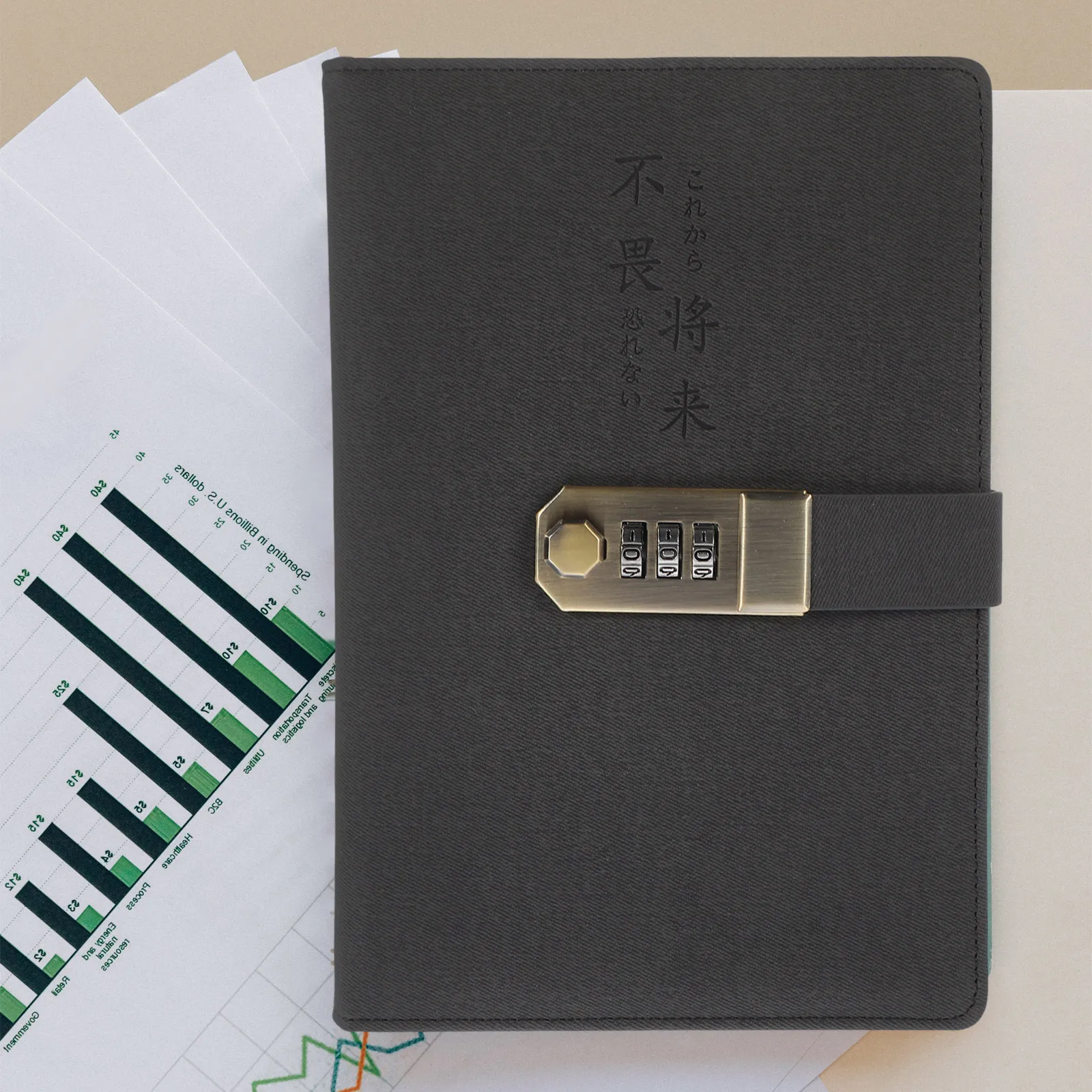 Notebook with Lock Password Lockable Diary Notepad for Student Office Travel Portable Schedule Planner Girls Diary with Lock
