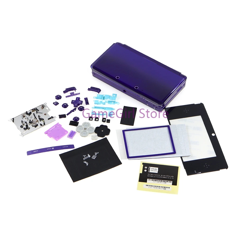 Imagem -03 - Conjunto Completo Case Habitação Shell Tampa com Botões Jogo Nintendo 3ds Kits de Substituição de Console Conjunto