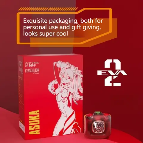 Neon Genesis Evangelion EVA-02 Trådlösa Bluetooth-hörlurar Brusreducerande sporthörlurar Julklapp 8 best sales Hörlurar Evangelion - №1