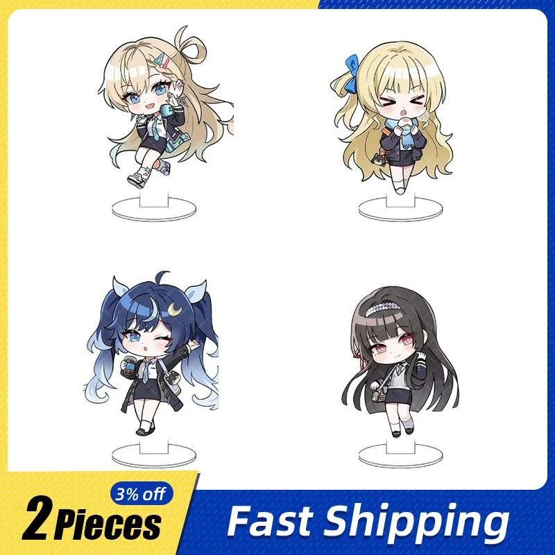 

8cm/3.15in Wuthering Waves Mini Acrylic Standing Plates Creativity Kawaii Game Peripherals Table Top Ornaments Toy Birthday Gift