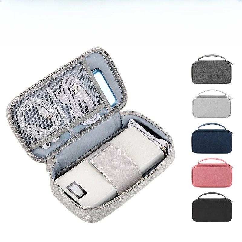 Multifunctional Waterproof Travel Organizer Bag for Phone Accessories Power Bank Hard Drive Earphone Charger