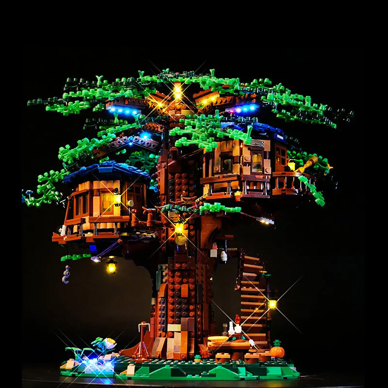 Kit de luz LED para LEGO 21318, casa en el árbol, lámpara de flor de alegre, regalo DIY (no incluye bloques de construcción, Kits de ladrillos, juegos de modelos)