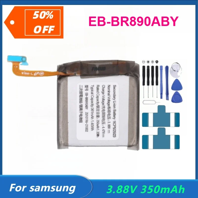 3.88V 350mAh EB-BR890ABY Replacement Battery for SAMSUNG Gear Watch 4 Classic 46mm BT SM-R890 Smart Watch