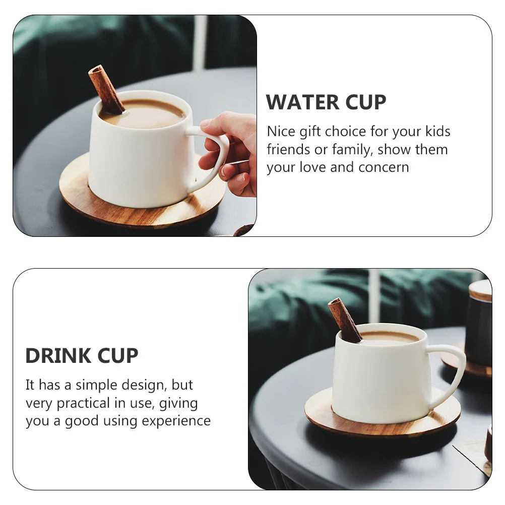 

1 set Ceramic Coffee Cup With Lid Simple Design Handle Mug For Tea Drinking Creative Kitchen Water Cup