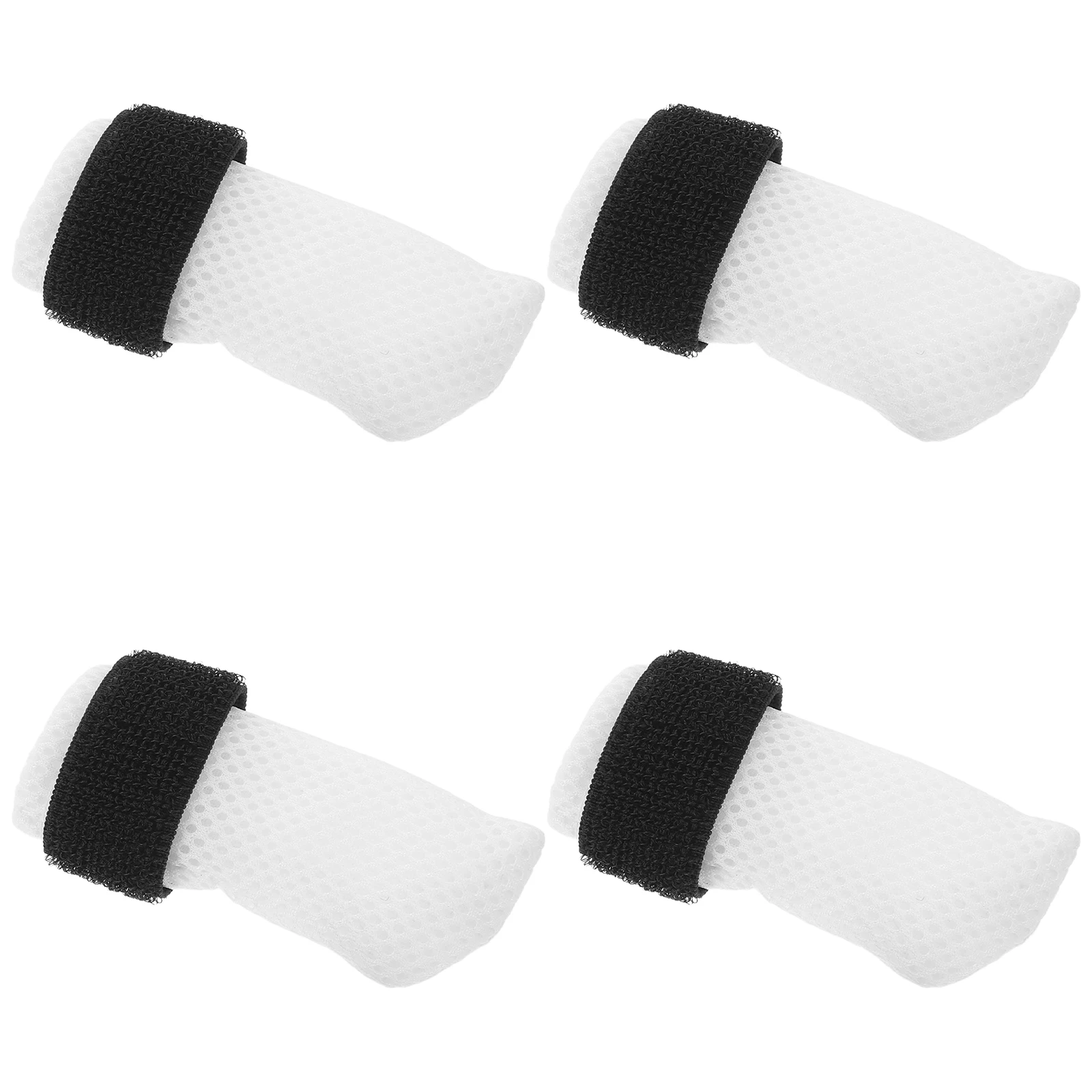 

4pcs Anti-Scratch Boots Adjustable Touch Fastener Polyester Cat Paw Protectors For Bathing Grooming Medication Daily Care Cat