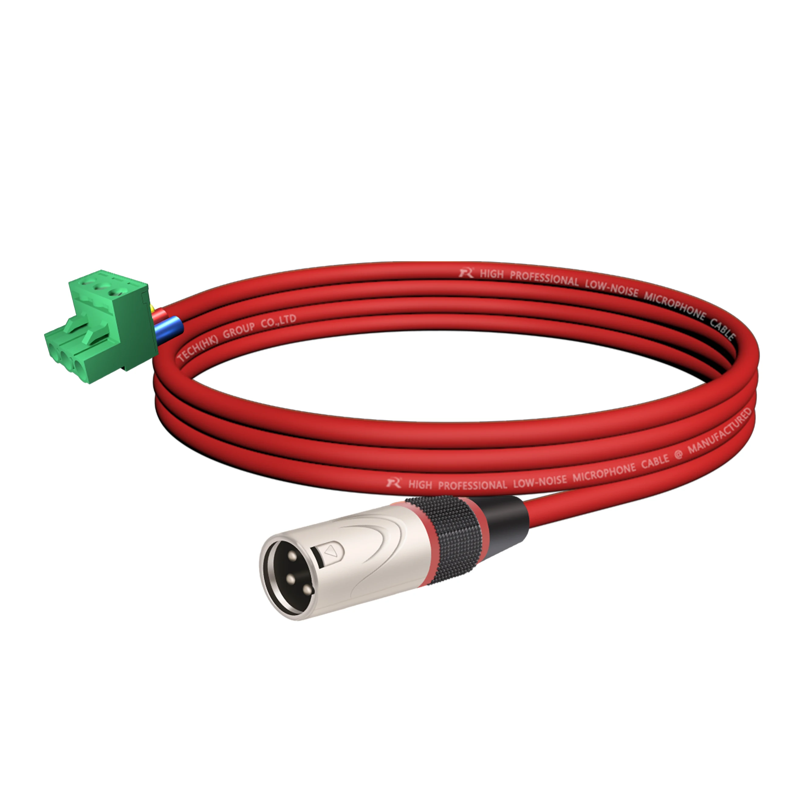 Phoenix-Terminal, direkter 3P-XLR-Anschluss, mit abgeschirmtem Kabel, silberfarbener Metallanschluss mit Anti-Zug-Hülse, zur Konvertierung von Audiogeräten – Detail 5