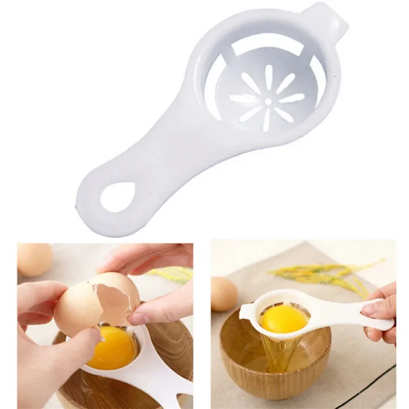 1PC Egg Yolk Separator Divider White Plastic Convenient Household Eggs Tool Cooking Baking Tool Kitchen Accessories Dropshipping