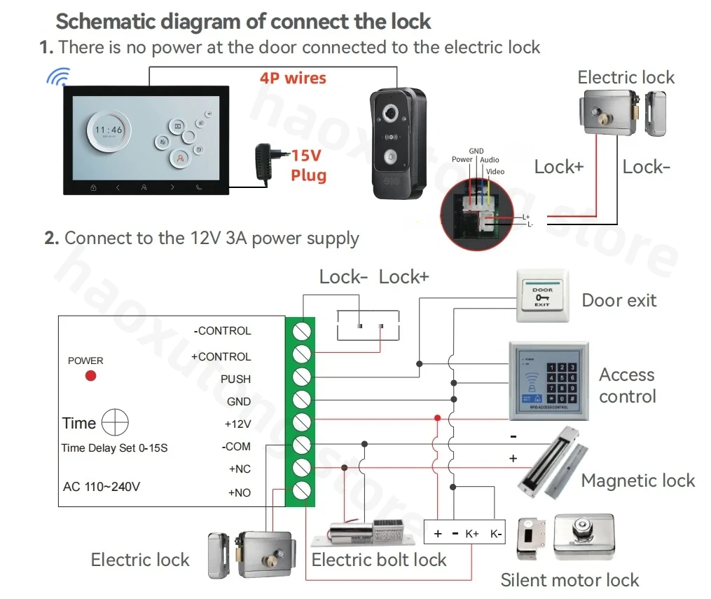 10 Inch Tuya WIFI Video Intercom System HD 1080P Outdoor Doorbell Camera Wireless Residential Video Doorphone for Home Apartment