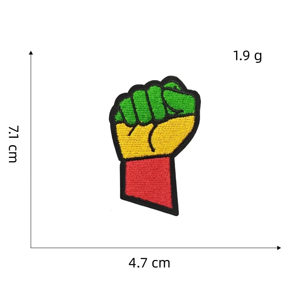 African Continent Iron on Patch for T-shirt Festival Cap Badge Black History Month Themed Freedom Emblem Africa Colors Appliques