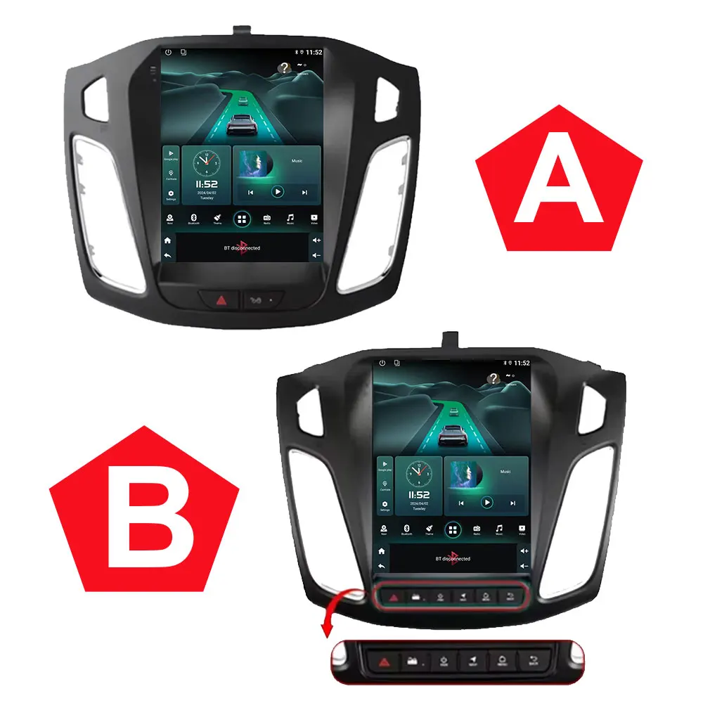 Android 15 Autoradio Voor Ford Focus MK3 2011-2019 Multimedia Video Player Navigatie GPS Stereo auto carplay 2din Nieuwe BT dvd - afbeelding 2