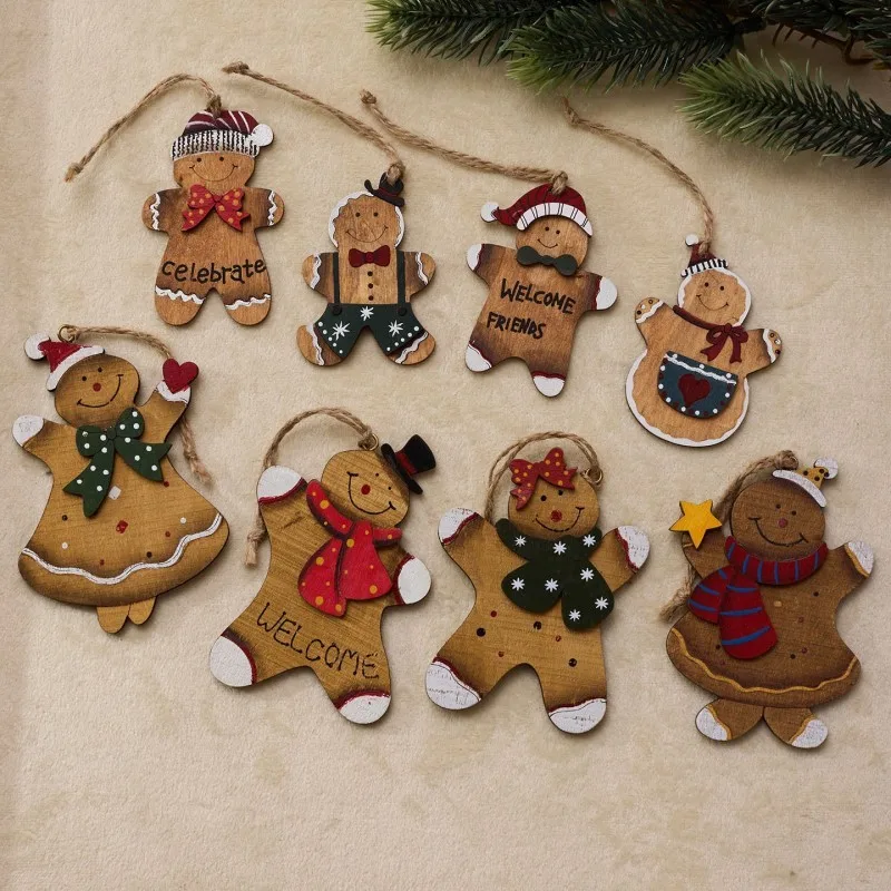 new-christmas-wooden-pendant-gingerbread-man-boys-and-girls-hand-painted-decorations-smiley-face-hand-painted-wind