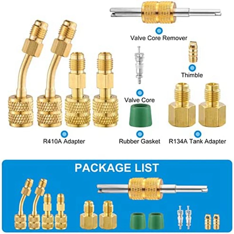 R410A Mini adaptery Split zamiennik R410A ładowanie złącze portu próżniowej z 5/16 Cal żeńskie do 1/4 Cal męskie dla systemu HVAC