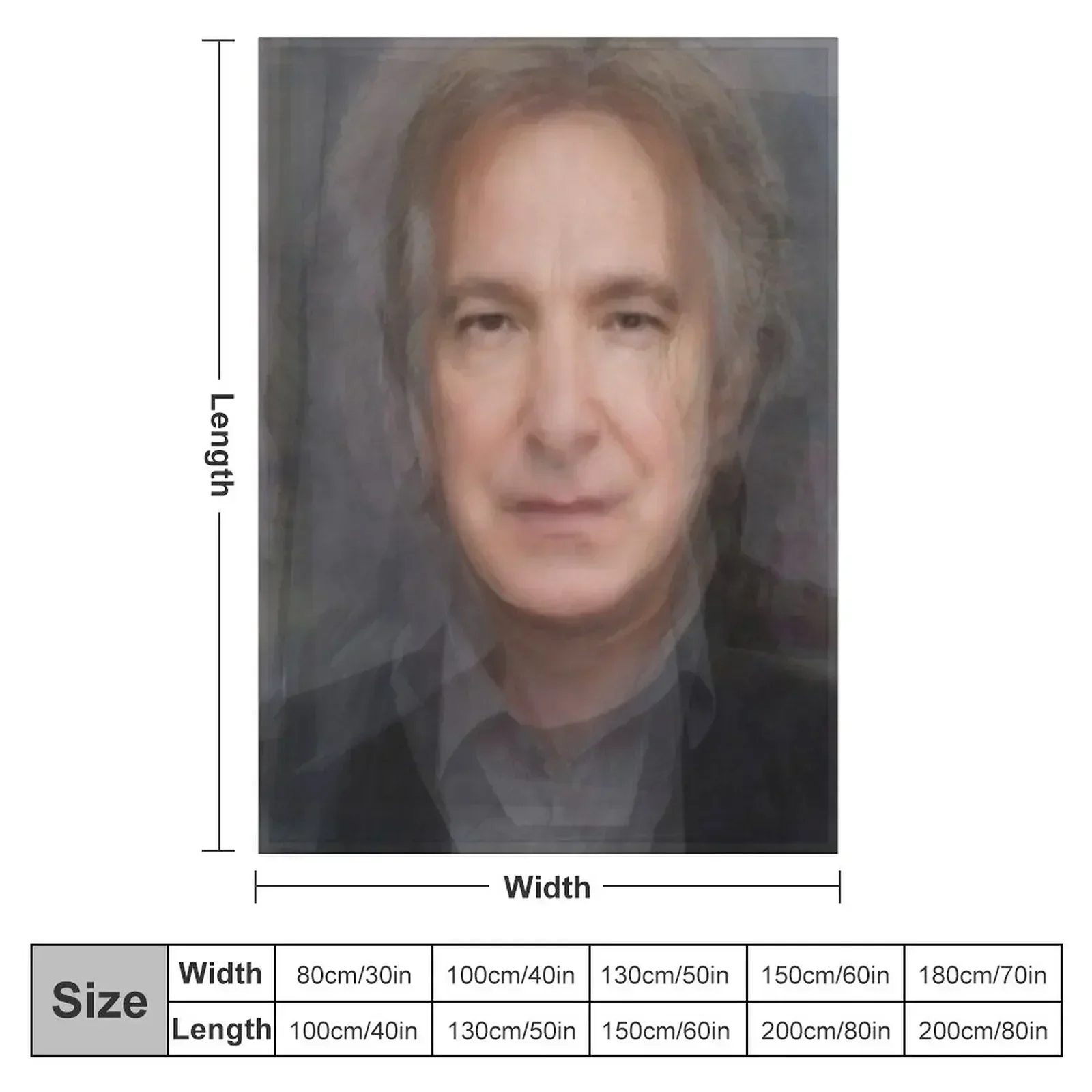 New Alan Rickman Severus Snape Portrait Overlay Throw Blanket Retros Hairys Luxury Throw Custom Tourist Blankets