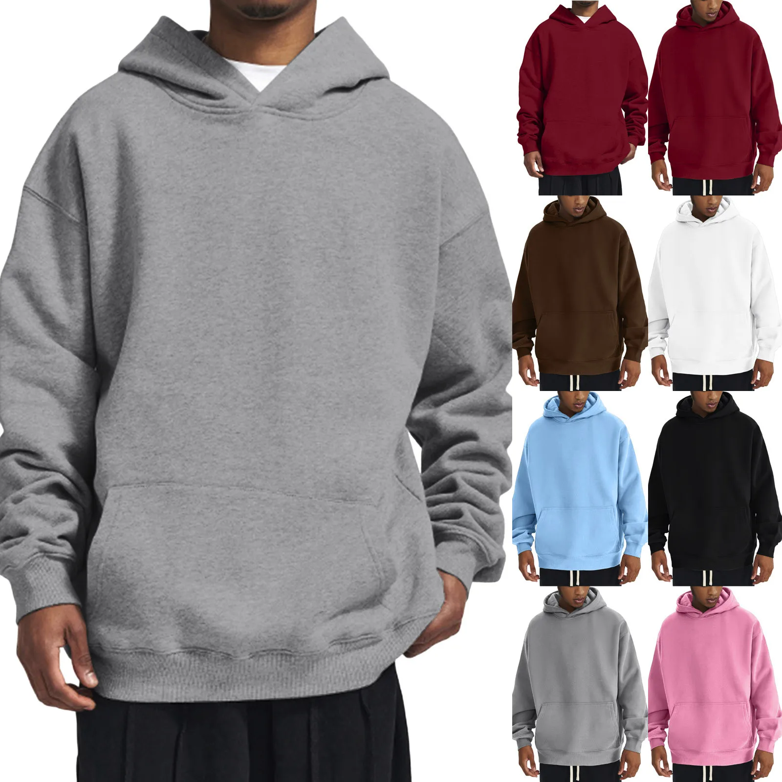 

Mens Oversized Sweatshirts Pullover Hoodies Short Velvet Sweaters Long Sleeve With Pockets Winter Fall Bedroom with