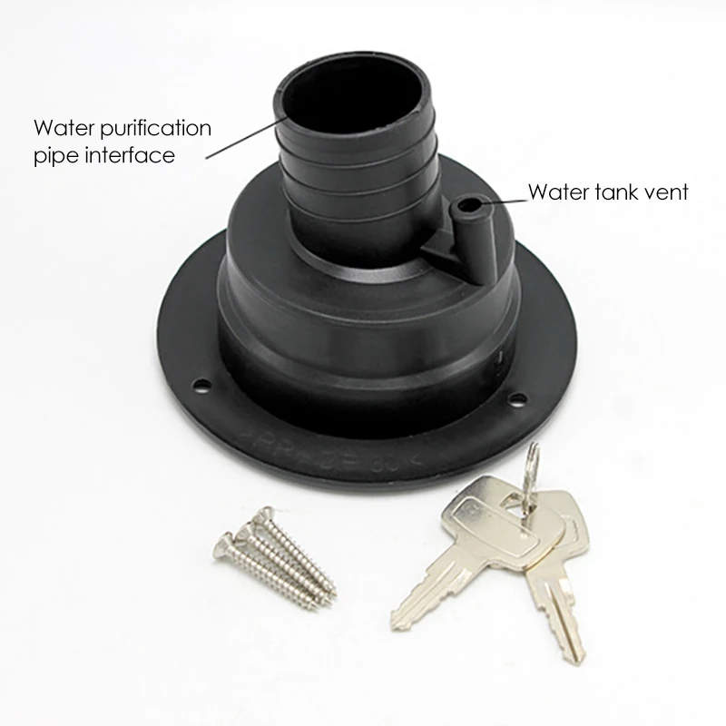 Gravity Water Inlet for RV Camp Trailer Car Accessories RV Accessories Gravity Water Inlet -Black