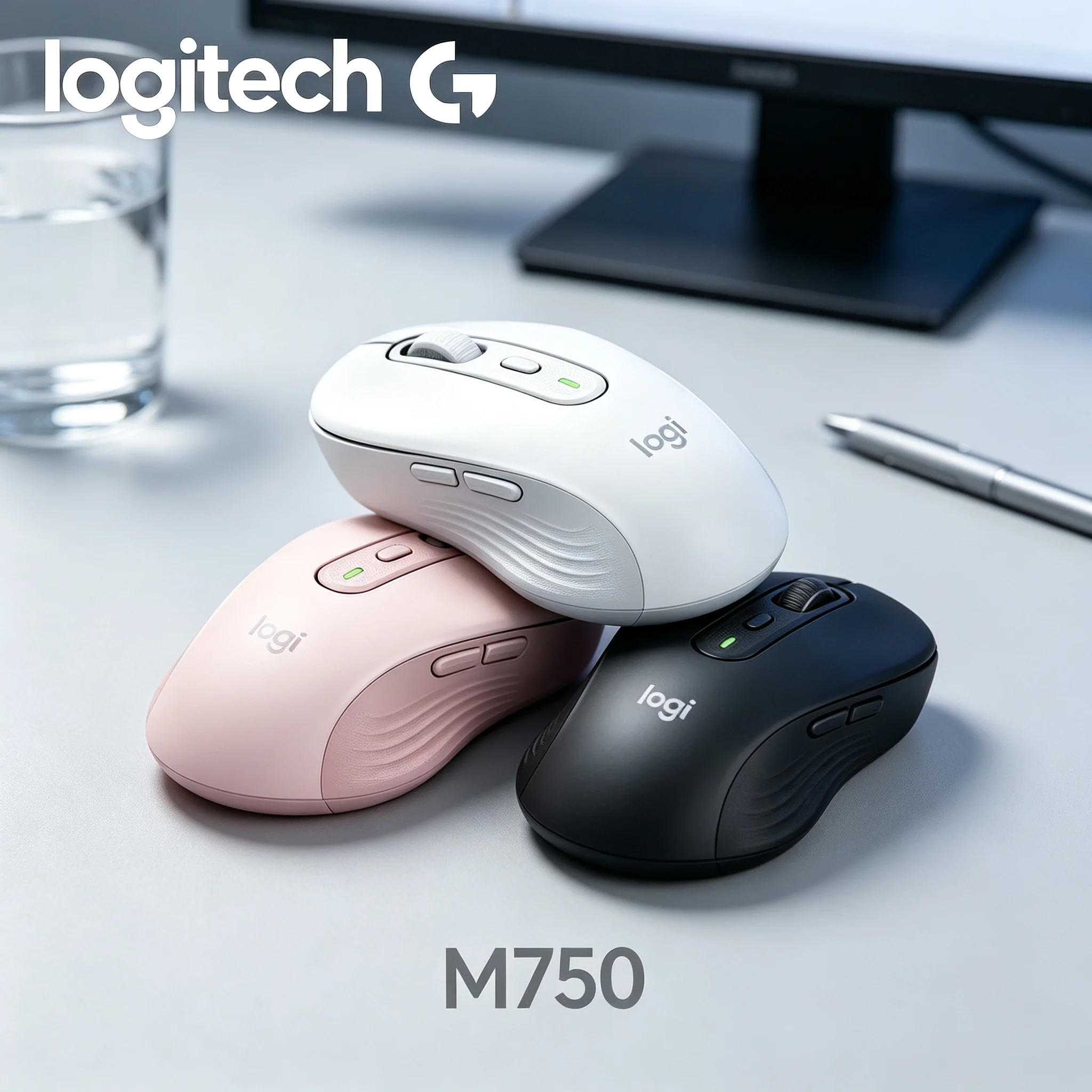 Logitech M750 Reliable 2.4G Wireless Mouse Consistent Signal For CS Online Tournament And Confidential Contract Office Meeting