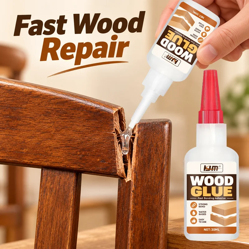 Wood Glue Furniture Repair Adhesive 30ml Strong Bond Clear Woodworking Glue For Chair Table Cabinet Door DIY Home Repair