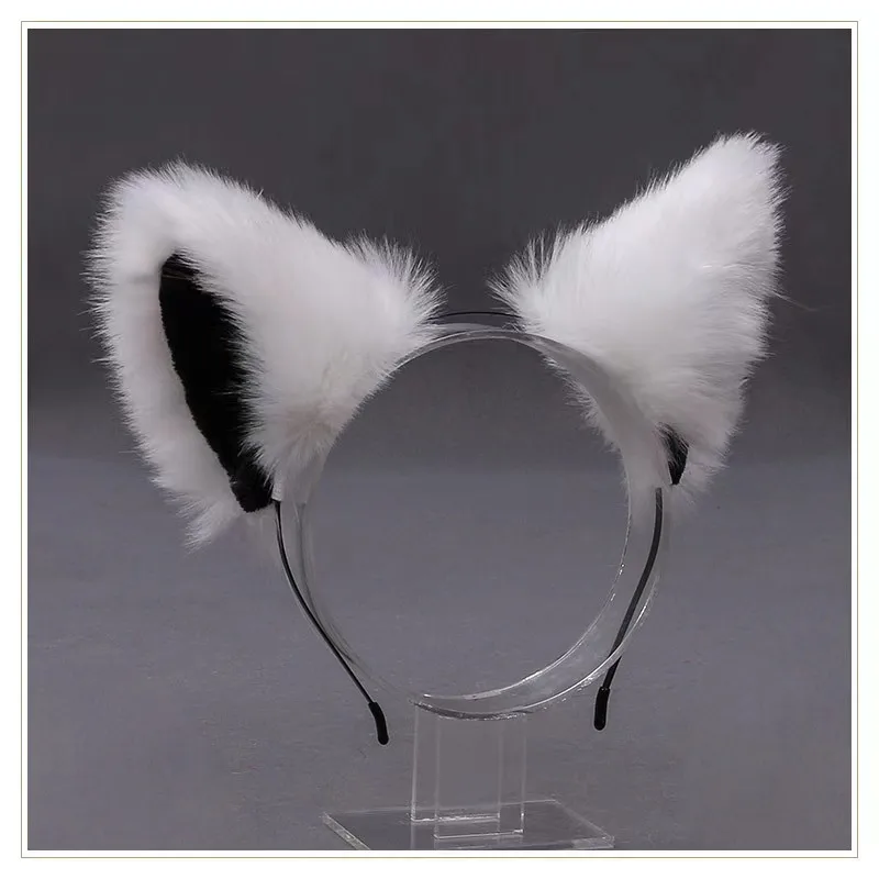 1Pcs Cute Animal Cat Ear Hoops Party Cosplay Furry Hairband Girls Fashion Halloween Anime Headbands Headwear Hair Accessories