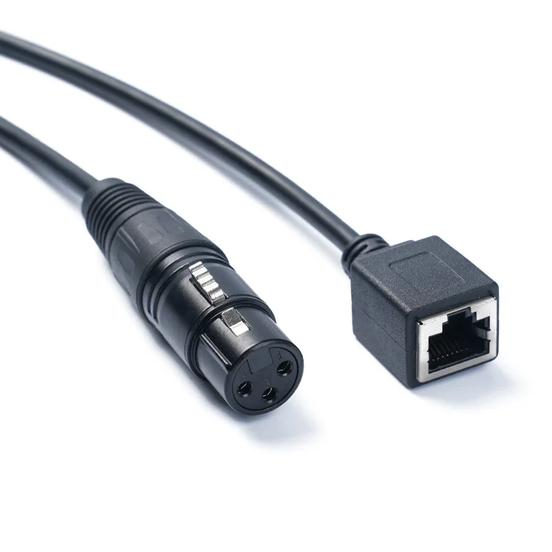 캐논 오디오 3코어 RJ45 케이블 스플리터 변환 케이블 무대 조명 이더넷 플러그 코드 OD5 실드 네트워크 신호 연장기