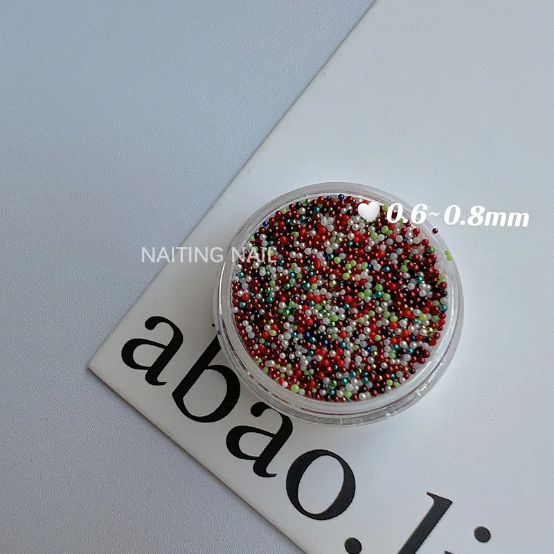 Akcesoria do zdobienia paznokci w stylu koreańskim z kolorowym kawiorowym wzorem, dekoracje do paznokci.