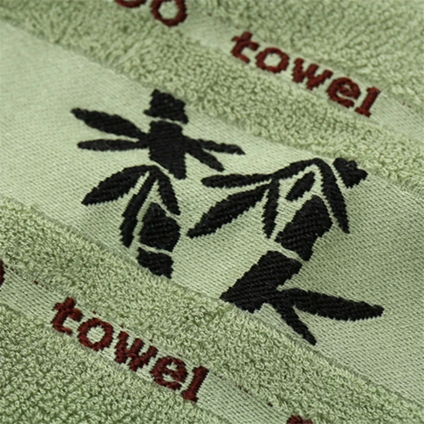3PCS Bamboo Towels Set - Green Hand Face Towel 35x75cm & Big Bath Towel 70x140cm Cold Feeling Soft Bathroom Gift Towels
